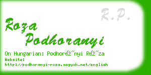 roza podhoranyi business card
